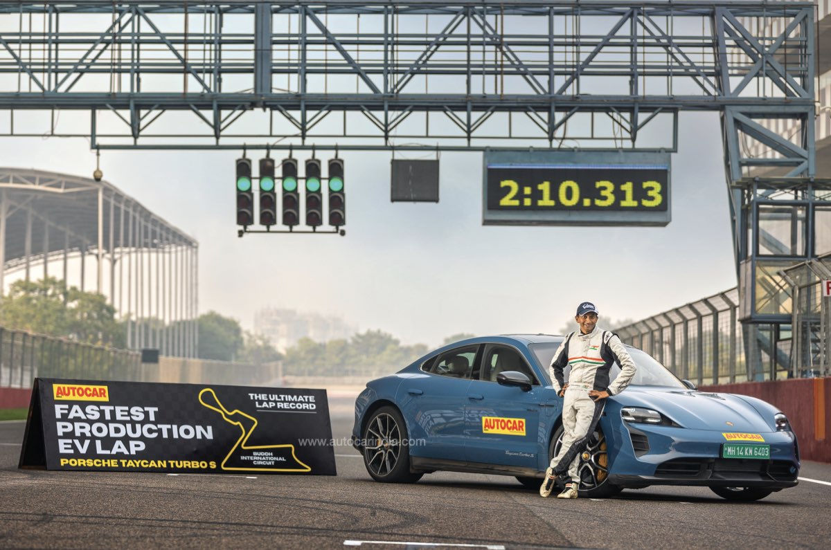 Porsche Taycan EV lap record at Buddh International Circuit